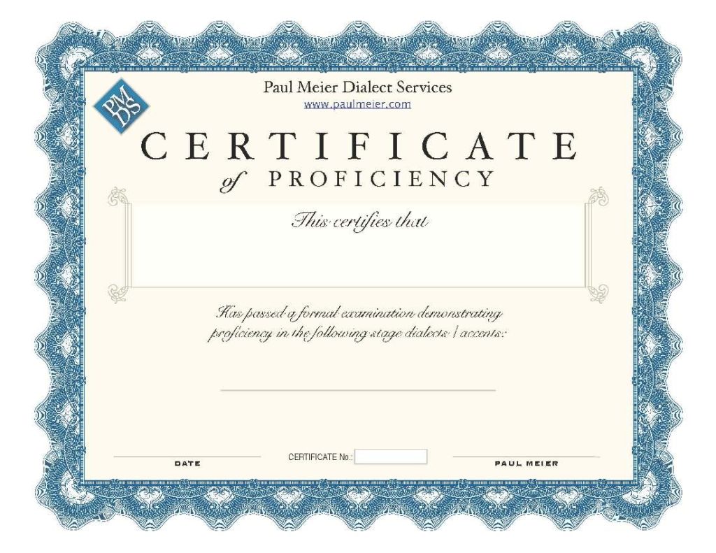 Dialect Certification Paul Meier Dialect Services